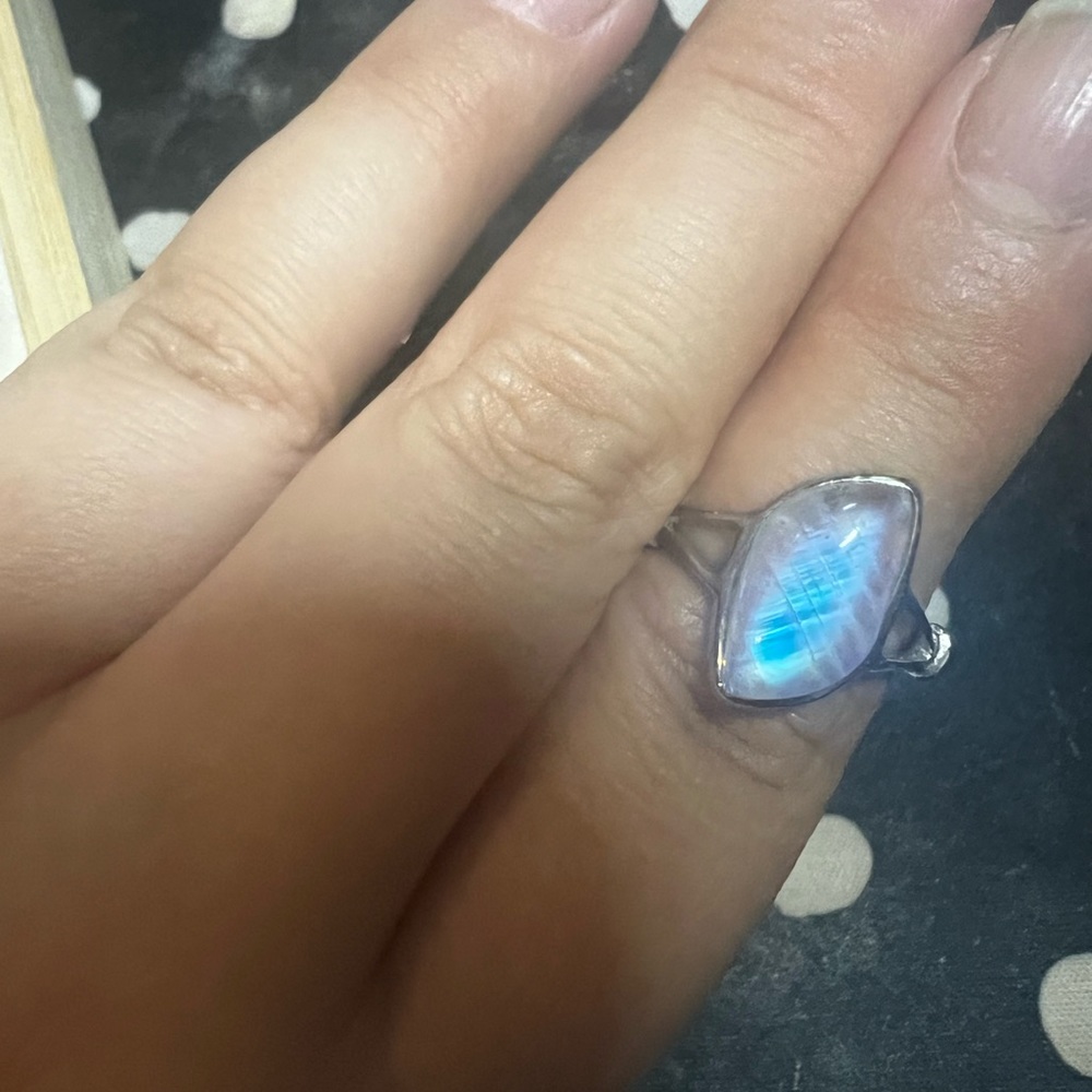 925 moonstone ring